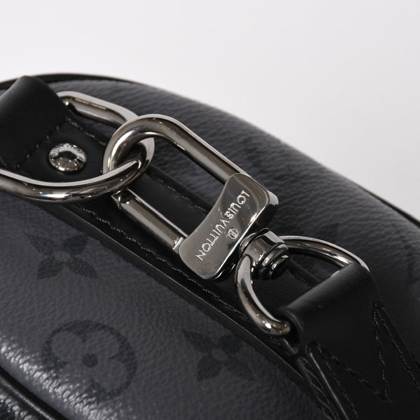 極美品 LOUIS VUITTON ルイヴィトン キーポル バンドリエール 25 2WAYバッグ モノグラムエクリプス M46271 ブラック グレー 中古 4a004512