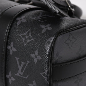 極美品 LOUIS VUITTON ルイヴィトン キーポル バンドリエール 25 2WAYバッグ モノグラムエクリプス M46271 ブラック グレー 中古 4a004512