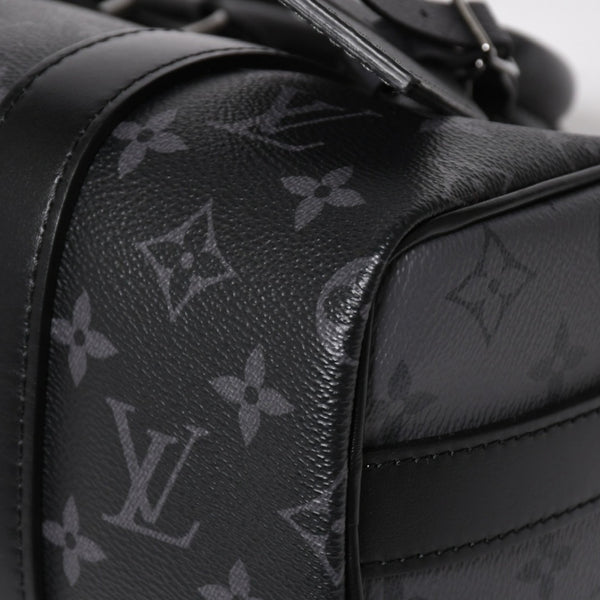 極美品 LOUIS VUITTON ルイヴィトン キーポル バンドリエール 25 2WAYバッグ モノグラムエクリプス M46271 ブラック グレー 中古 4a004512