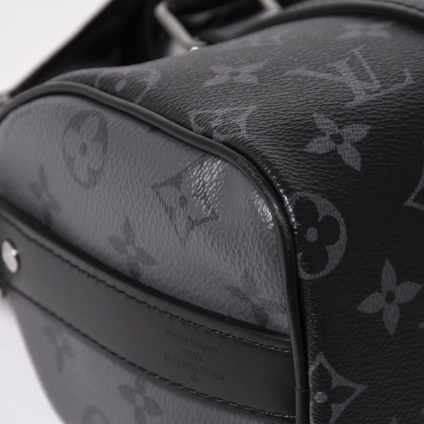 極美品 LOUIS VUITTON ルイヴィトン キーポル バンドリエール 25 2WAYバッグ モノグラムエクリプス M46271 ブラック グレー 中古 4a004512