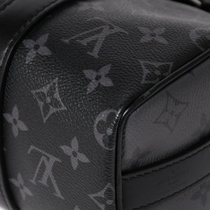 極美品 LOUIS VUITTON ルイヴィトン キーポル バンドリエール 25 2WAYバッグ モノグラムエクリプス M46271 ブラック グレー 中古 4a004512