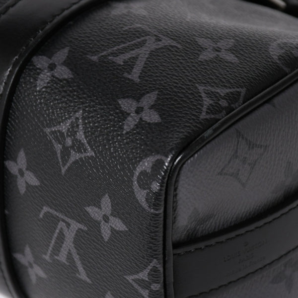 極美品 LOUIS VUITTON ルイヴィトン キーポル バンドリエール 25 2WAYバッグ モノグラムエクリプス M46271 ブラック グレー 中古 4a004512