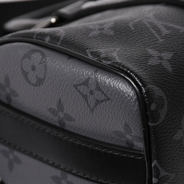 極美品 LOUIS VUITTON ルイヴィトン キーポル バンドリエール 25 2WAYバッグ モノグラムエクリプス M46271 ブラック グレー 中古 4a004512