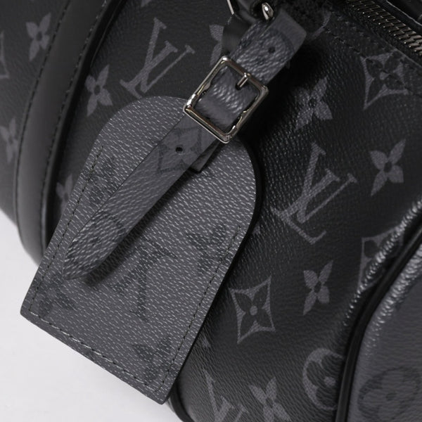 極美品 LOUIS VUITTON ルイヴィトン キーポル バンドリエール 25 2WAYバッグ モノグラムエクリプス M46271 ブラック グレー 中古 4a004512