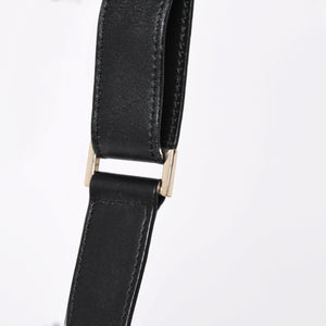 極美品 GUCCI グッチ ショルダーバッグ ワンショルダー 001 4206 GGキャンバス レザー ブラック シルバー金具 中古 4a004599