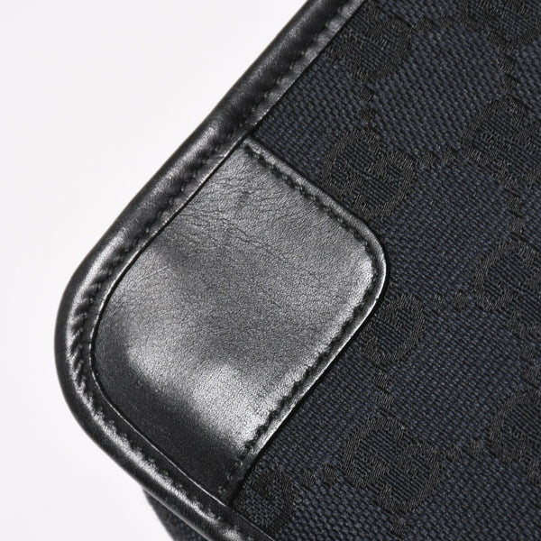 極美品 GUCCI グッチ ショルダーバッグ ワンショルダー 001 4206 GGキャンバス レザー ブラック シルバー金具 中古 4a004599