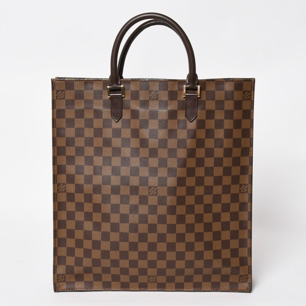 極美品 LOUIS VUITTON ルイヴィトン サックプラ トートバッグ N51140 ダミエキャンバス ブラウン 中古 4a004632