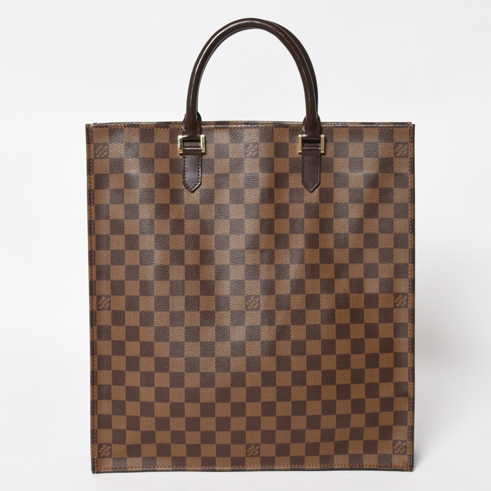 極美品 LOUIS VUITTON ルイヴィトン サックプラ トートバッグ N51140 ダミエキャンバス ブラウン 中古 4a004632