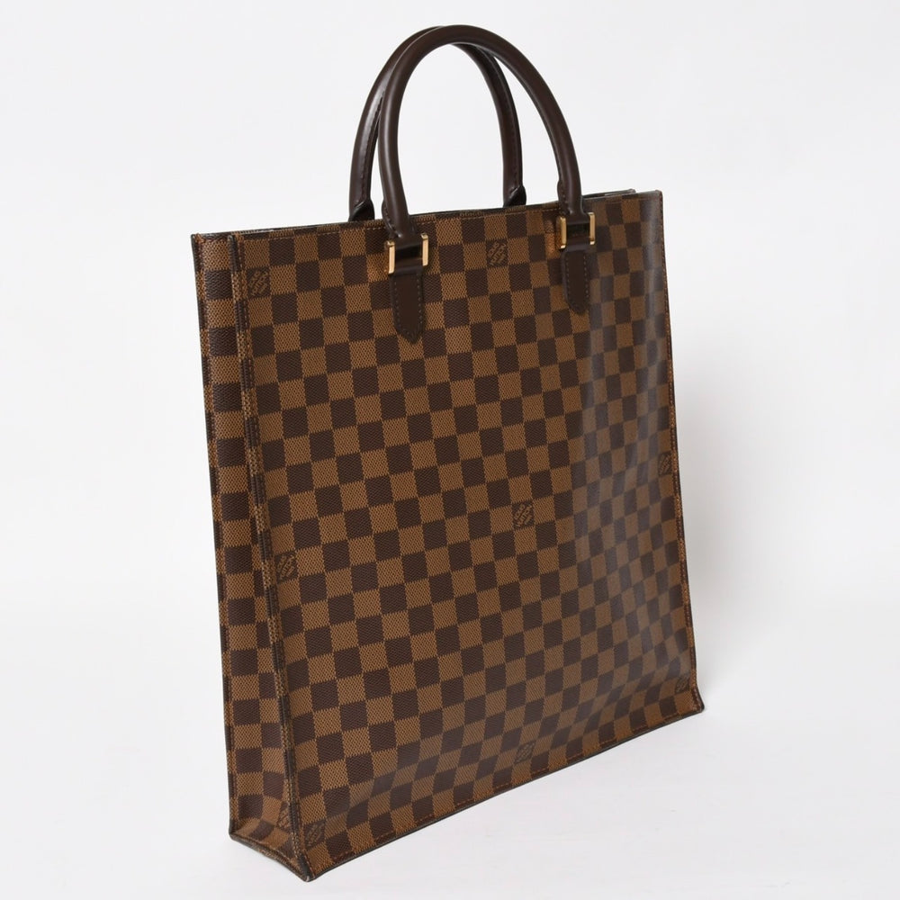 極美品 LOUIS VUITTON ルイヴィトン サックプラ トートバッグ N51140 ダミエキャンバス ブラウン 中古 4a004632