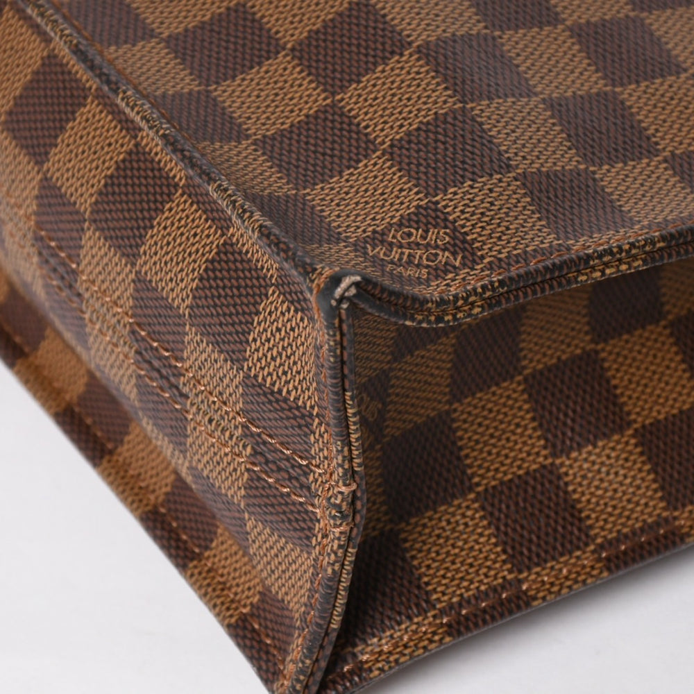 極美品 LOUIS VUITTON ルイヴィトン サックプラ トートバッグ N51140 ダミエキャンバス ブラウン 中古 4a004632