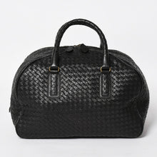 画像をギャラリービューアに読み込む, 極美品 BOTTEGA VENETA ボッテガヴェネタ ボストンバッグ イントレチャート ミニボストン レザー ブラック ブロンズ金具 中古 4a004627