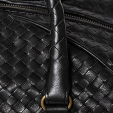 画像をギャラリービューアに読み込む, 極美品 BOTTEGA VENETA ボッテガヴェネタ ボストンバッグ イントレチャート ミニボストン レザー ブラック ブロンズ金具 中古 4a004627