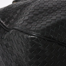 画像をギャラリービューアに読み込む, 極美品 BOTTEGA VENETA ボッテガヴェネタ ボストンバッグ イントレチャート ミニボストン レザー ブラック ブロンズ金具 中古 4a004627