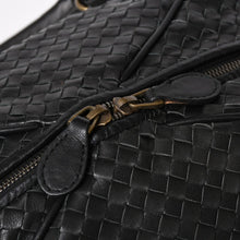 画像をギャラリービューアに読み込む, 極美品 BOTTEGA VENETA ボッテガヴェネタ ボストンバッグ イントレチャート ミニボストン レザー ブラック ブロンズ金具 中古 4a004627
