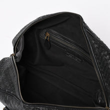 画像をギャラリービューアに読み込む, 極美品 BOTTEGA VENETA ボッテガヴェネタ ボストンバッグ イントレチャート ミニボストン レザー ブラック ブロンズ金具 中古 4a004627