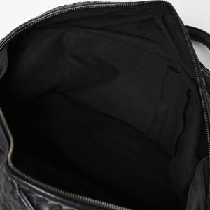 Very Good Condition BOTTEGA VENETA Bottega Veneta Boston Bag Intrecciato Mini Boston Leather Black Bronze Hardware Used 4a004627