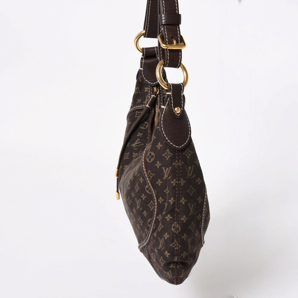 極美品 LOUIS VUITTON ルイヴィトン マノンPM モノグラム ミニラン ショルダーバッグ ワンショルダー キャンバス エベヌ 中古 4a004511