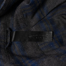 画像をギャラリービューアに読み込む, CHROME HEARTS クロムハーツ ヘイウッド ロングスリーブ ジップアップチェックシャツ ダガー ダークグレー ネイビー 格子柄 シャツジャケット Mサイズ 美品 中古 4a004647