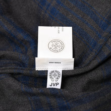画像をギャラリービューアに読み込む, CHROME HEARTS クロムハーツ ヘイウッド ロングスリーブ ジップアップチェックシャツ ダガー ダークグレー ネイビー 格子柄 シャツジャケット Mサイズ 美品 中古 4a004647
