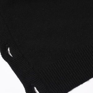 CHROME HEARTS クロムハーツ ニットカーディガン クロスボールボタン サイズM クロスパッチ カシミヤ ブラック シルバー925 美品 中古 4a004644