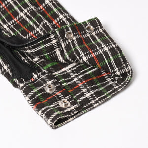 CHROME HEARTS クロムハーツ ルーズエンド フランネルチェックシャツ ブラック レッド ホワイト グリーン シルバー925Mサイズ 美品 中古 4a004643