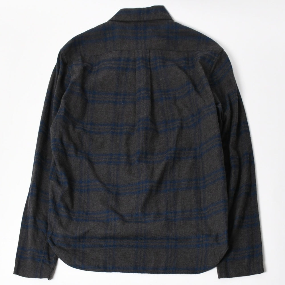 CHROME HEARTS Heywood Long Sleeve Zip Up Check Shirt Dagger Dark Gray Navy Plaid Shirt Jacket M Size Good Condition Used 4a004647