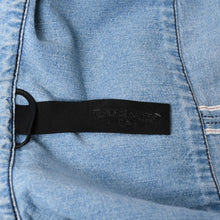 画像をギャラリービューアに読み込む, CHROME HEARTS クロムハーツ Y NOT Cross Ball Button LAST BITE Denim Shirt クロスボールボタン ライトブルー デニムシャツ Mサイズ シルバー925 良品 中古 4a004638