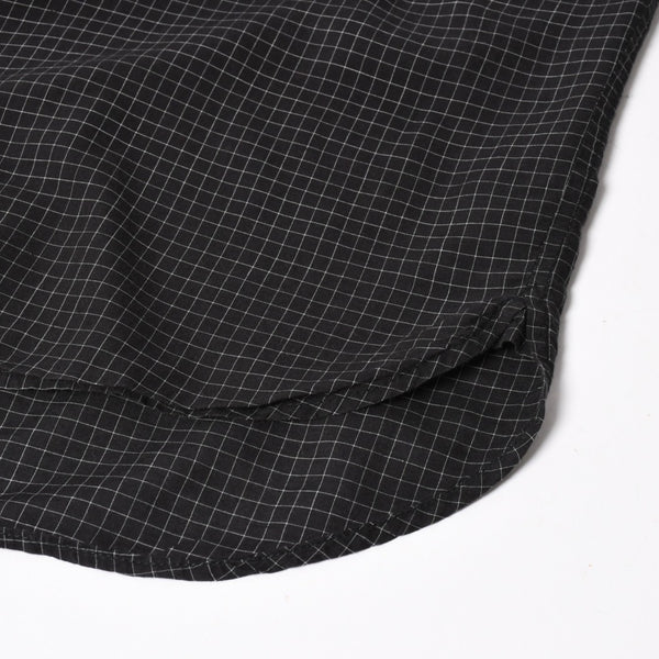 CHROME HEARTS Cross Ball Button Short Sleeve Graph Check Shirt Concho Button Black Gray M Size Plaid Pattern Silver 925 Good Used 4a004650