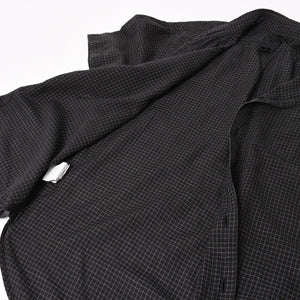 CHROME HEARTS Cross Ball Button Short Sleeve Graph Check Shirt Concho Button Black Gray M Size Plaid Pattern Silver 925 Good Used 4a004650