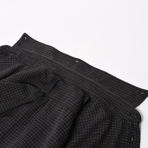 CHROME HEARTS Cross Ball Button Short Sleeve Graph Check Shirt Concho Button Black Gray M Size Plaid Pattern Silver 925 Good Used 4a004650