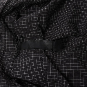 CHROME HEARTS Cross Ball Button Short Sleeve Graph Check Shirt Concho Button Black Gray M Size Plaid Pattern Silver 925 Good Used 4a004650