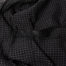 画像をギャラリービューアに読み込む, CHROME HEARTS クロムハーツ クロスボールボタン半袖グラフチェックシャツ コンチョボタン ブラック グレー Mサイズ 格子柄 シルバー925 良品 中古 4a004650