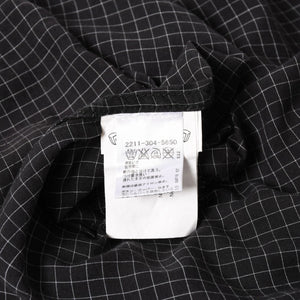 CHROME HEARTS Cross Ball Button Short Sleeve Graph Check Shirt Concho Button Black Gray M Size Plaid Pattern Silver 925 Good Used 4a004650