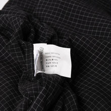 画像をギャラリービューアに読み込む, CHROME HEARTS クロムハーツ クロスボールボタン半袖グラフチェックシャツ コンチョボタン ブラック グレー Mサイズ 格子柄 シルバー925 良品 中古 4a004650