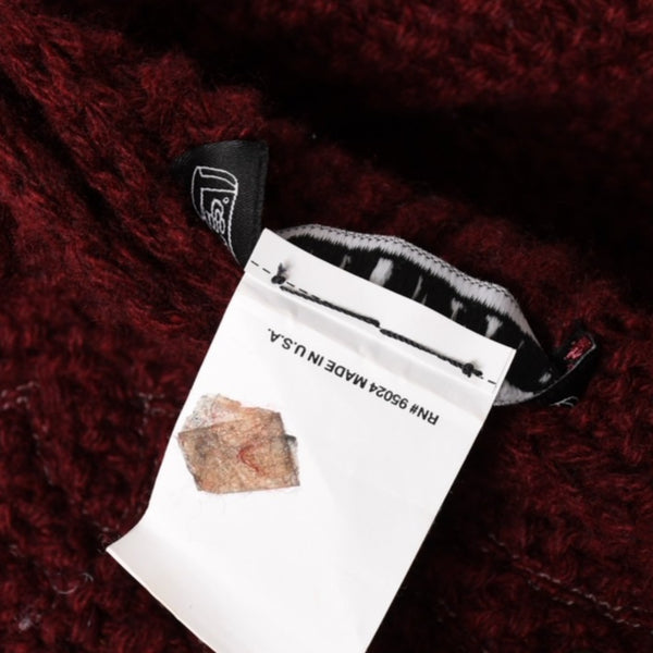 CHROME HEARTS Chrome Hearts Cross Patch Cashmere Fringe Muffler Stole Cross Patch Cemetery Cross Leather Patch Bordeaux Cashmere Good Condition Used 4a004641
