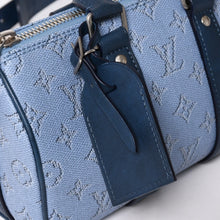 画像をギャラリービューアに読み込む, 極美品 LOUIS VUITTON ルイヴィトン キーポル バンドリエール25 ハンドバッグ M14681 モノグラム ヘリテージ ブルー 中古 4a004659