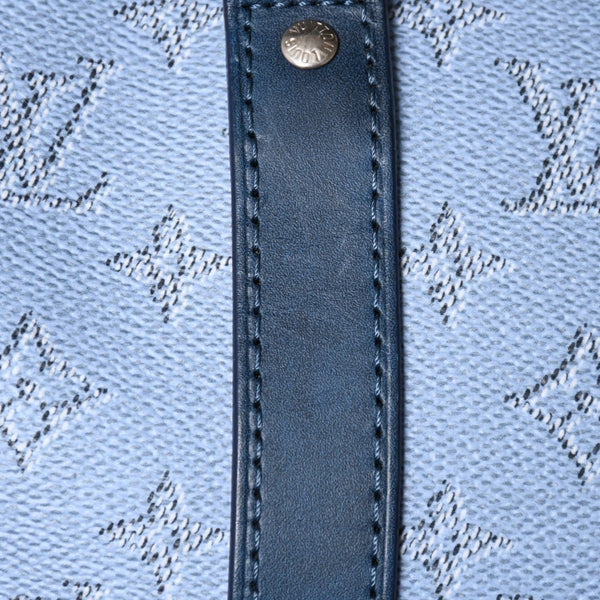 極美品 LOUIS VUITTON ルイヴィトン キーポル バンドリエール25 ハンドバッグ M14681 モノグラム ヘリテージ ブルー 中古 4a004659
