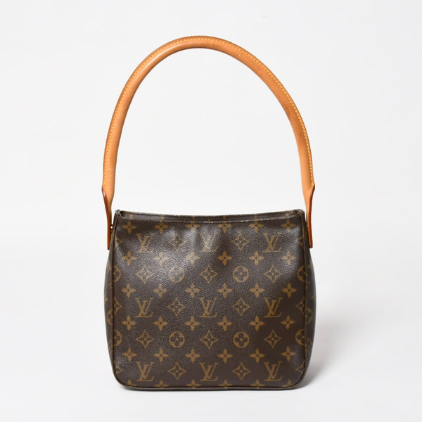 Very Good Condition LOUIS VUITTON Looping MM One Shoulder Bag M51146 Monogram PVC Leather Brown Gold Hardware Used 4a004678