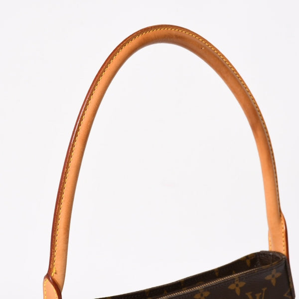Very Good Condition LOUIS VUITTON Looping MM One Shoulder Bag M51146 Monogram PVC Leather Brown Gold Hardware Used 4a004678