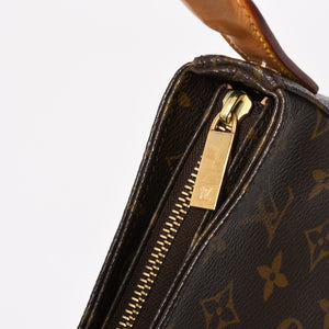 Very Good Condition LOUIS VUITTON Looping MM One Shoulder Bag M51146 Monogram PVC Leather Brown Gold Hardware Used 4a004678