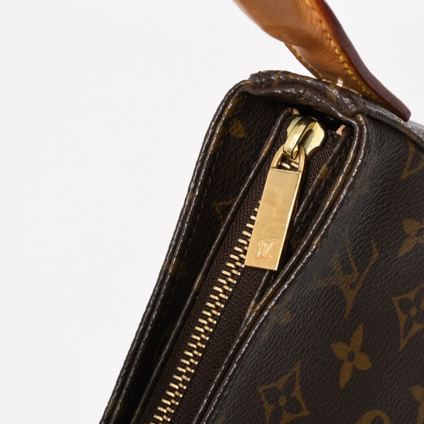 Very Good Condition LOUIS VUITTON Looping MM One Shoulder Bag M51146 Monogram PVC Leather Brown Gold Hardware Used 4a004678