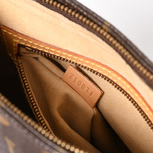 Very Good Condition LOUIS VUITTON Looping MM One Shoulder Bag M51146 Monogram PVC Leather Brown Gold Hardware Used 4a004678