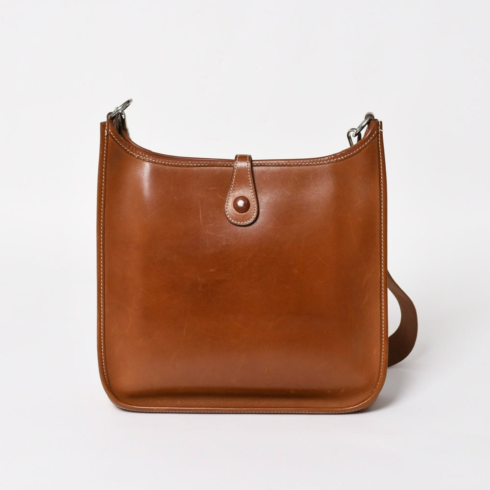 HERMES エルメス Evelyne I PM エヴリン アン PM ショルダーバッグ □D刻印 SV金具 ヴォーバレニア ゴールド 2000年製 美品 中古 4a004666