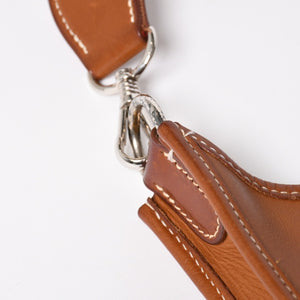 HERMES エルメス Evelyne I PM エヴリン アン PM ショルダーバッグ □D刻印 SV金具 ヴォーバレニア ゴールド 2000年製 美品 中古 4a004666