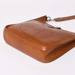 HERMES エルメス Evelyne I PM エヴリン アン PM ショルダーバッグ □D刻印 SV金具 ヴォーバレニア ゴールド 2000年製 美品 中古 4a004666