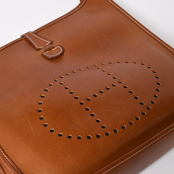 HERMES エルメス Evelyne I PM エヴリン アン PM ショルダーバッグ □D刻印 SV金具 ヴォーバレニア ゴールド 2000年製 美品 中古 4a004666