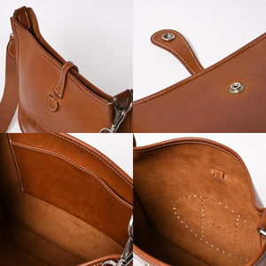 HERMES エルメス Evelyne I PM エヴリン アン PM ショルダーバッグ □D刻印 SV金具 ヴォーバレニア ゴールド 2000年製 美品 中古 4a004666
