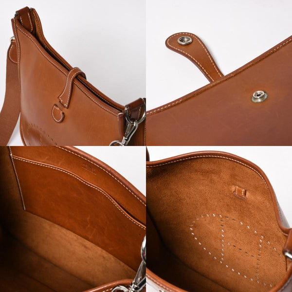 HERMES エルメス Evelyne I PM エヴリン アン PM ショルダーバッグ □D刻印 SV金具 ヴォーバレニア ゴールド 2000年製 美品 中古 4a004666