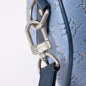 極美品 LOUIS VUITTON ルイヴィトン キーポル バンドリエール25 ハンドバッグ M14681 モノグラム ヘリテージ ブルー 中古 4a004659