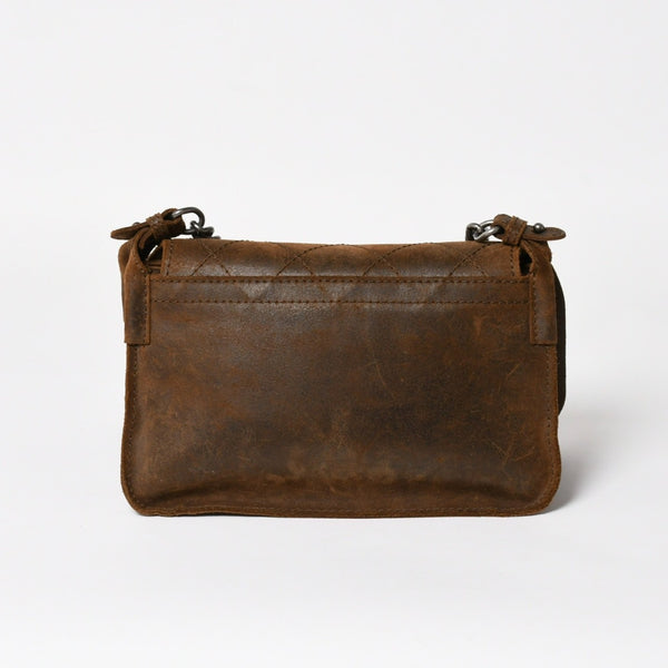 Very Good Condition CHANEL Chain Shoulder Bag No. 18 Coco Mark Suede Brown Antique Silver Hardware Used 4a004667